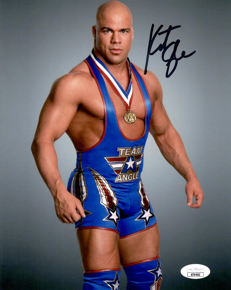 Kurt Angle autographed signed 8x10 photo WWE JSA COA