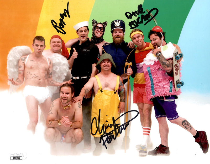 Preston, England & Lady autographed signed 8x10 photo JSA COA Jackass