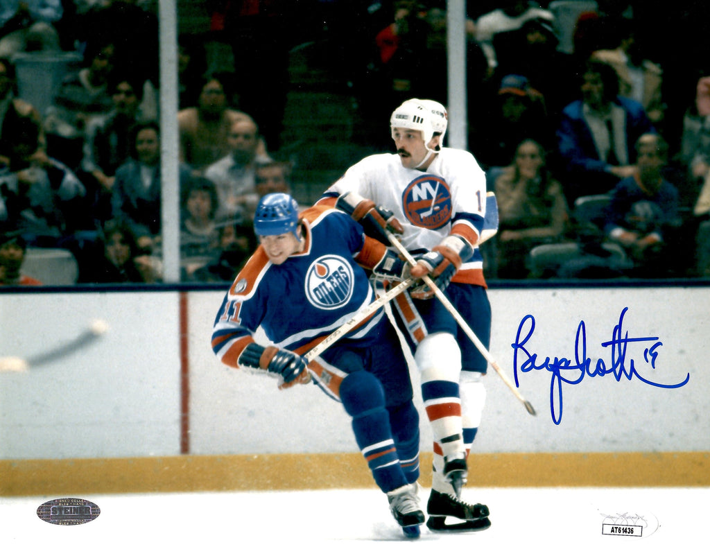 Bryan Trottier autographed signed 8x10 photo NHL New York Islanders JSA COA