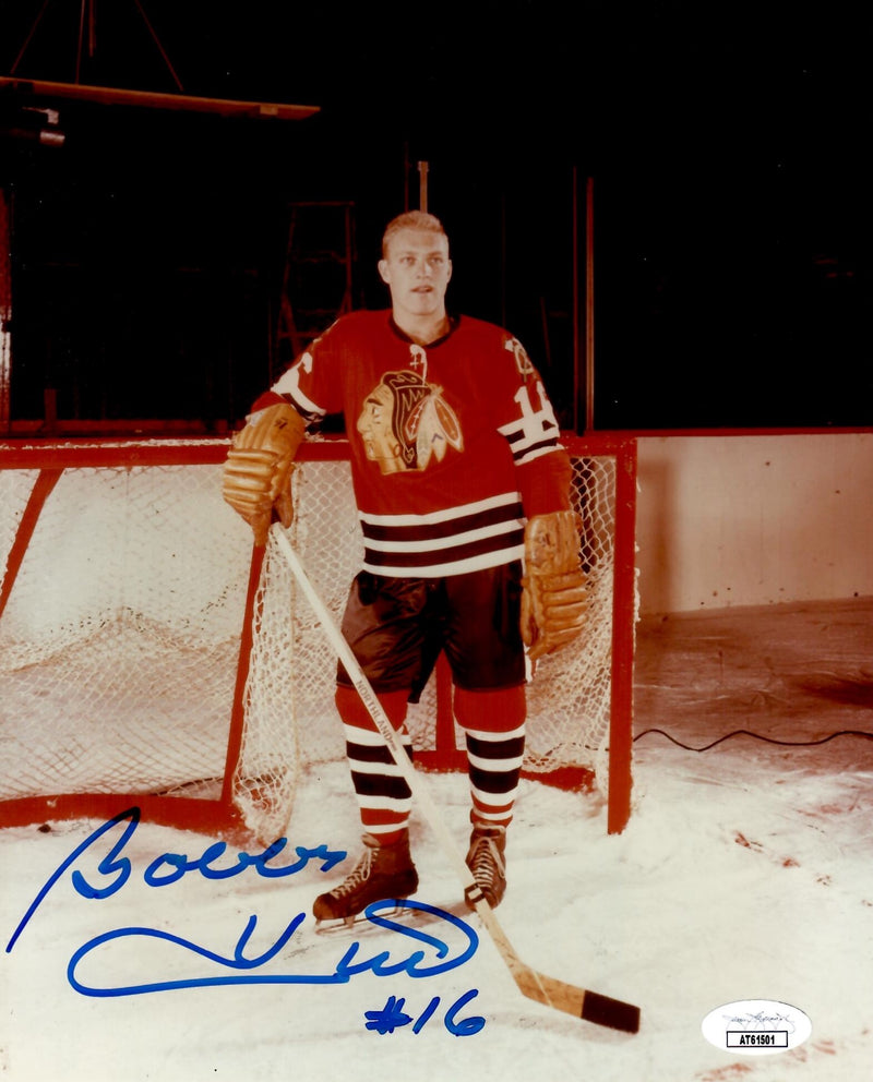 Bobby Hull autographed signed 8x10 photo NHL Chicago Blackhawks JSA COA