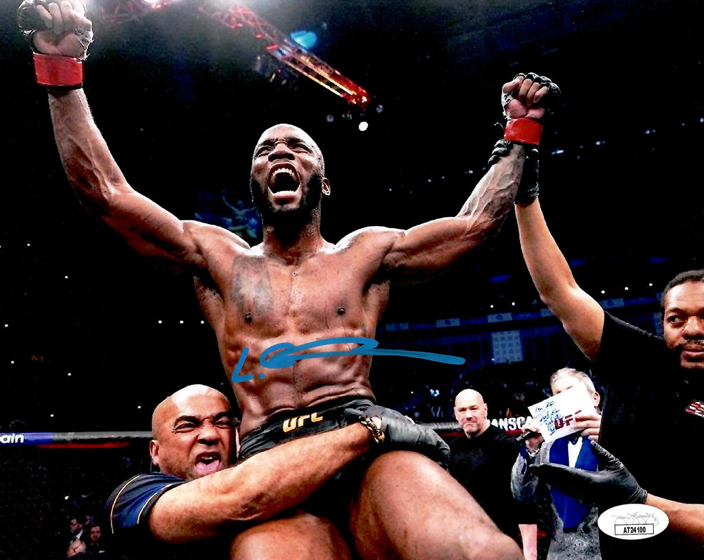 Leon Edwards autographed signed 8x10 photo UFC JSA COA Rocky