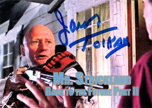 James Tolkan autographed signed card Back to the future Mr Strickland