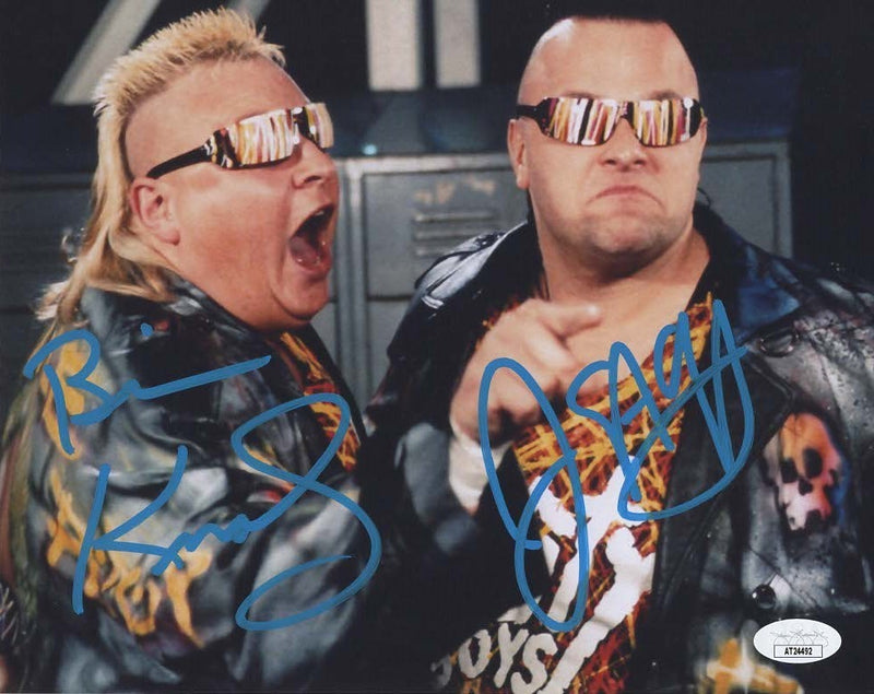 Brian Knobbs & Jerry Sags autographed signed 8x10 photo WWE WWF JSA Nasty Boys