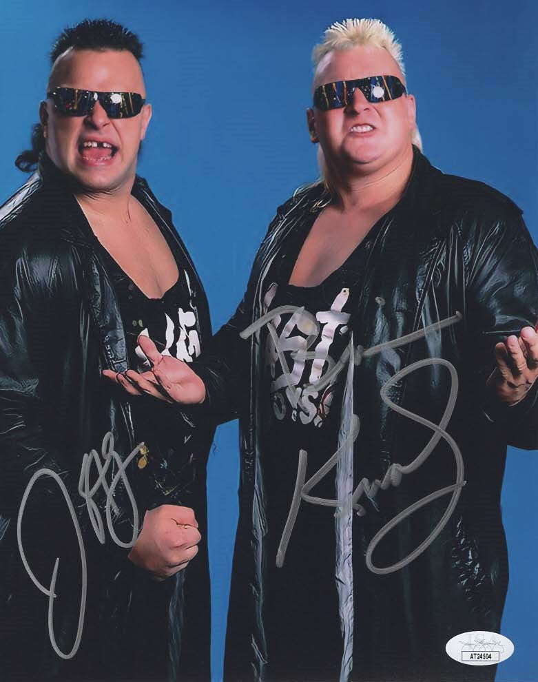 Brian Knobbs & Jerry Sags autographed signed 8x10 photo WWE WWF JSA Nasty Boys