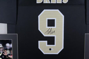 Drew Brees autographed signed framed jersey NFL New Orleans Saints BAS