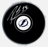 Brandon Hagel autographed signed logo puck NHL Tampa bay lightning JSA COA