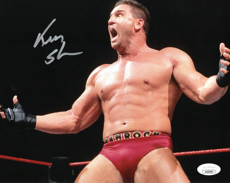 Ken Shamrock autographed signed 8x10 photo WWE UFC JSA COA