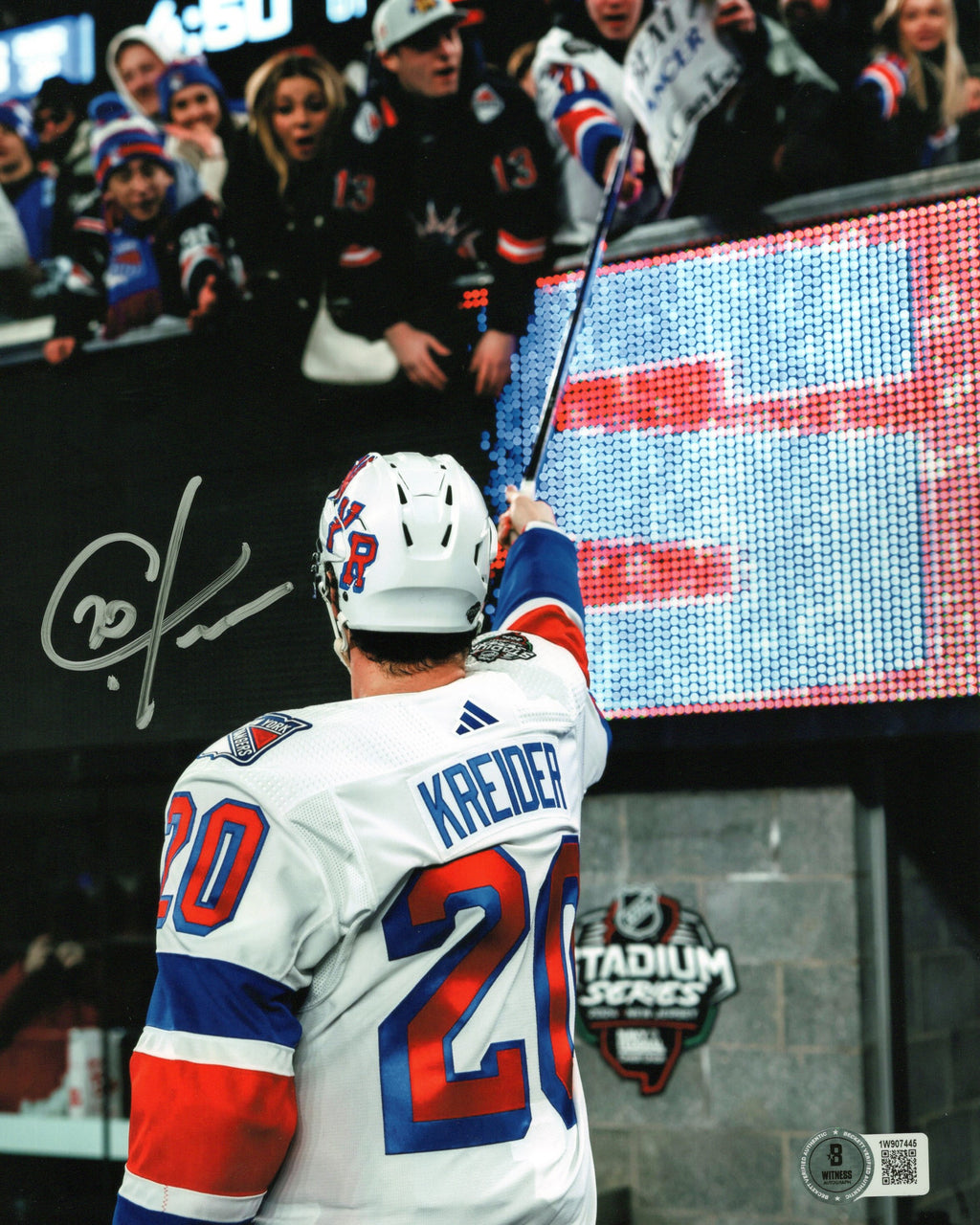 Chris Kreider signed autographed 8x10 photo NHL New York Rangers BAS