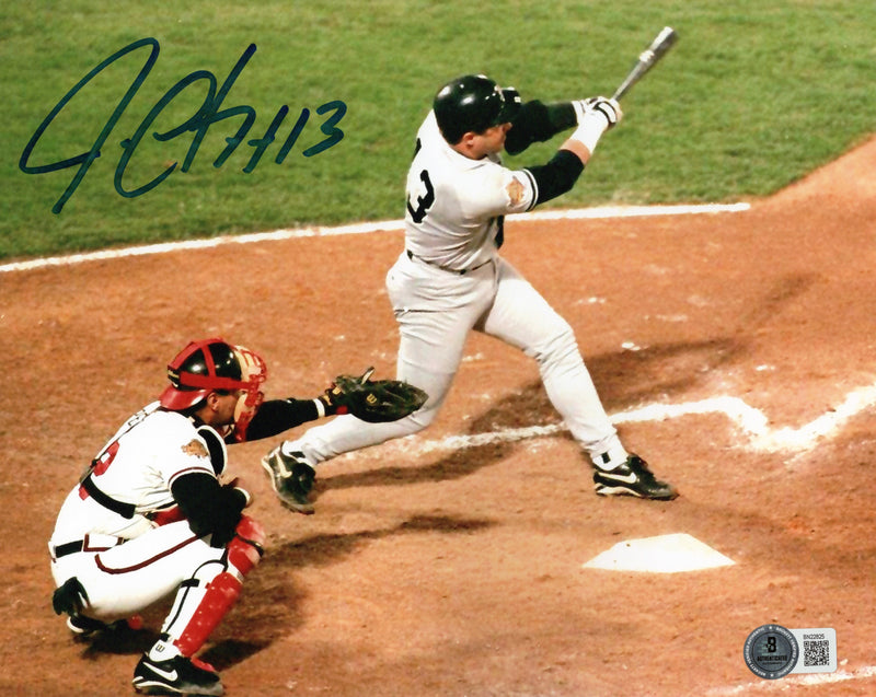 Jim Leyritz autographed signed 8x10 photo MLB New York Yankees BAS