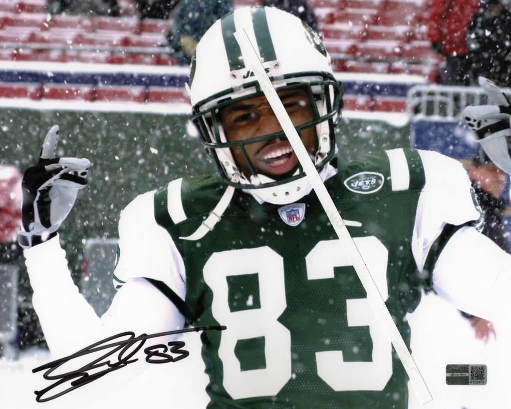 Santana Moss autographed signed 8x10 photo NFL New York Jets Steiner