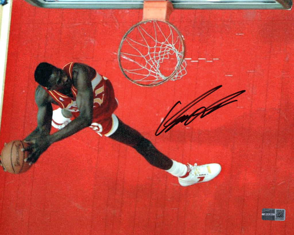 Dominique Wilkins autographed signed 8x10 photo NBA Atlanta Hawks Steiner