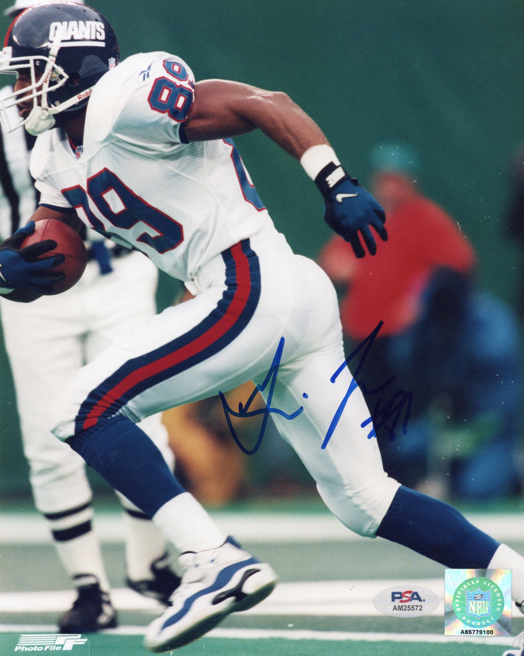 Amani Toomer autographed signed 8x10 photo NFL New York Giants PSA COA