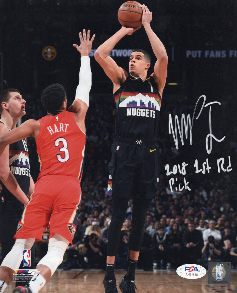 Michael Porter Jr. signed inscribed 8x10 photo Showtime Denver Nuggets PSA COA