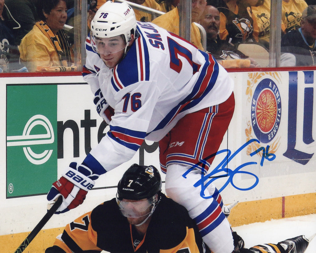 Brady Skjei autographed signed 8x10 photo NHL New York Rangers JAG