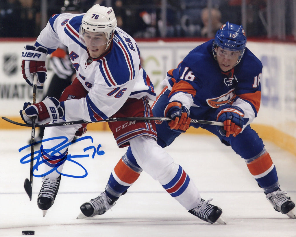 Brady Skjei autographed signed 8x10 photo NHL New York Rangers JAG