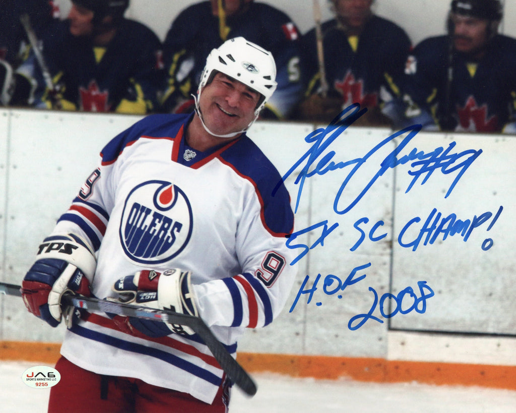 Glenn Anderson signed inscribed 8x10 photo NHL New York Rangers JAG