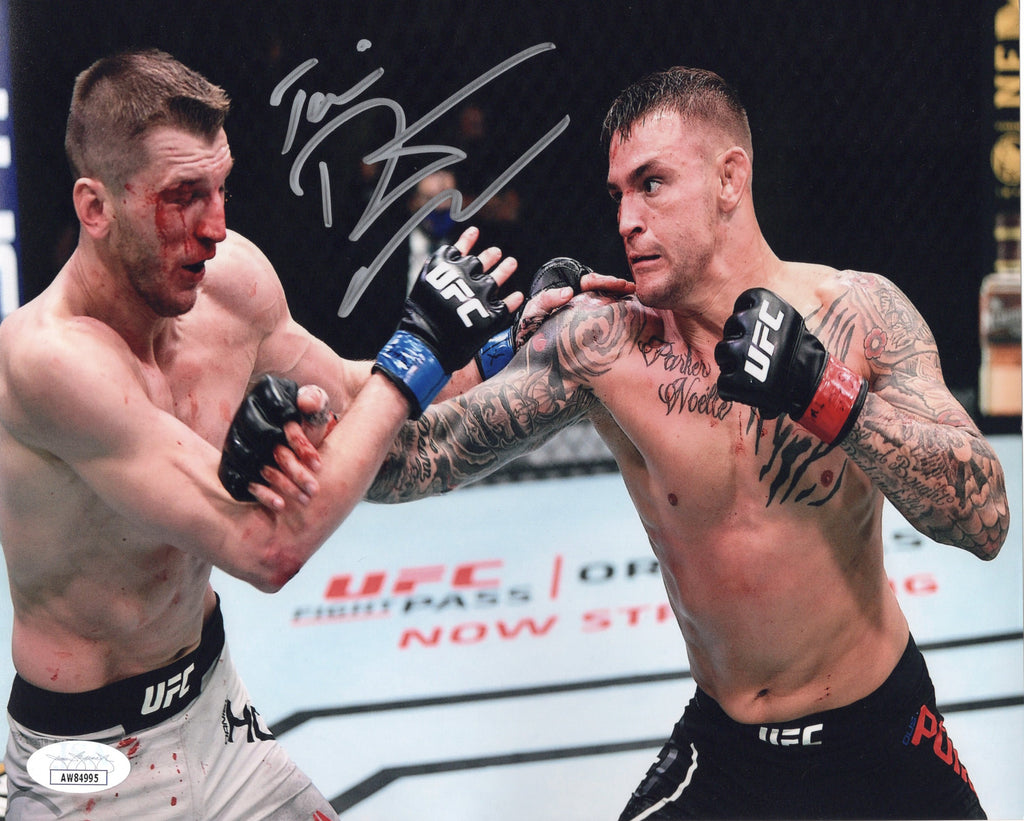 Dustin Poirier autographed signed 8x10 photo UFC JSA COA Dan Hooker