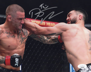 Dustin Poirier autographed signed 8x10 photo UFC JSA COA Benoit Saint Denis