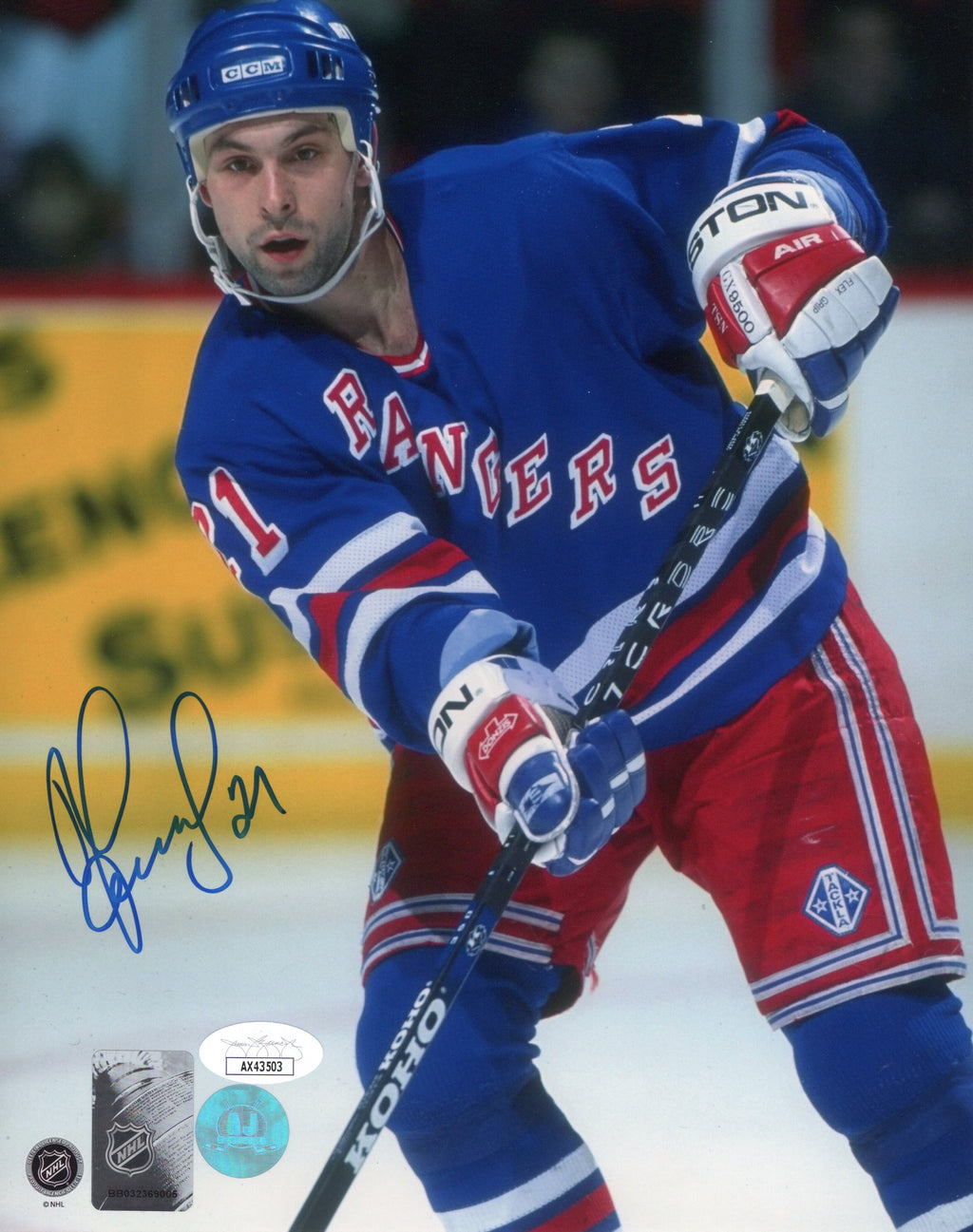 Sergei Zubov autographed signed 8x10 photo NHL New York Rangers JSA COA