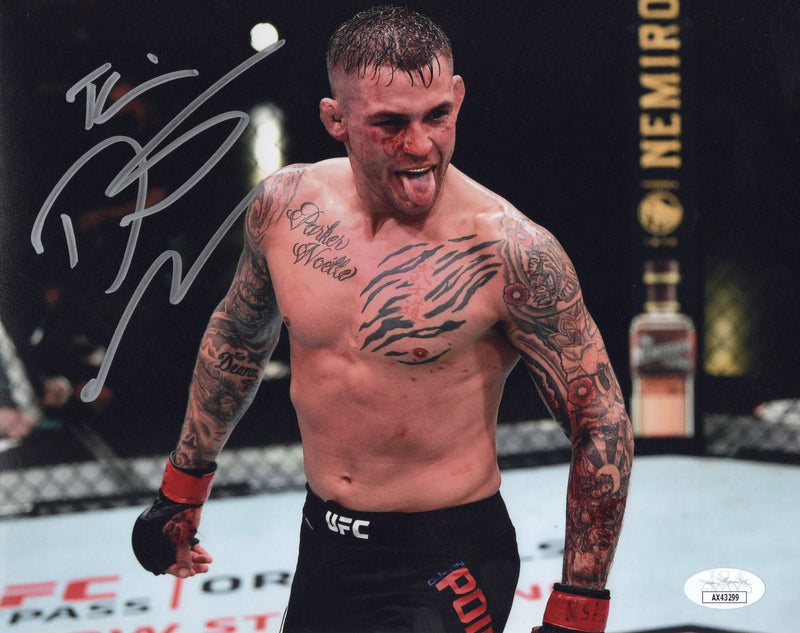 Dustin Poirier autographed inscribed 8x10 photo UFC JSA COA The Diamond