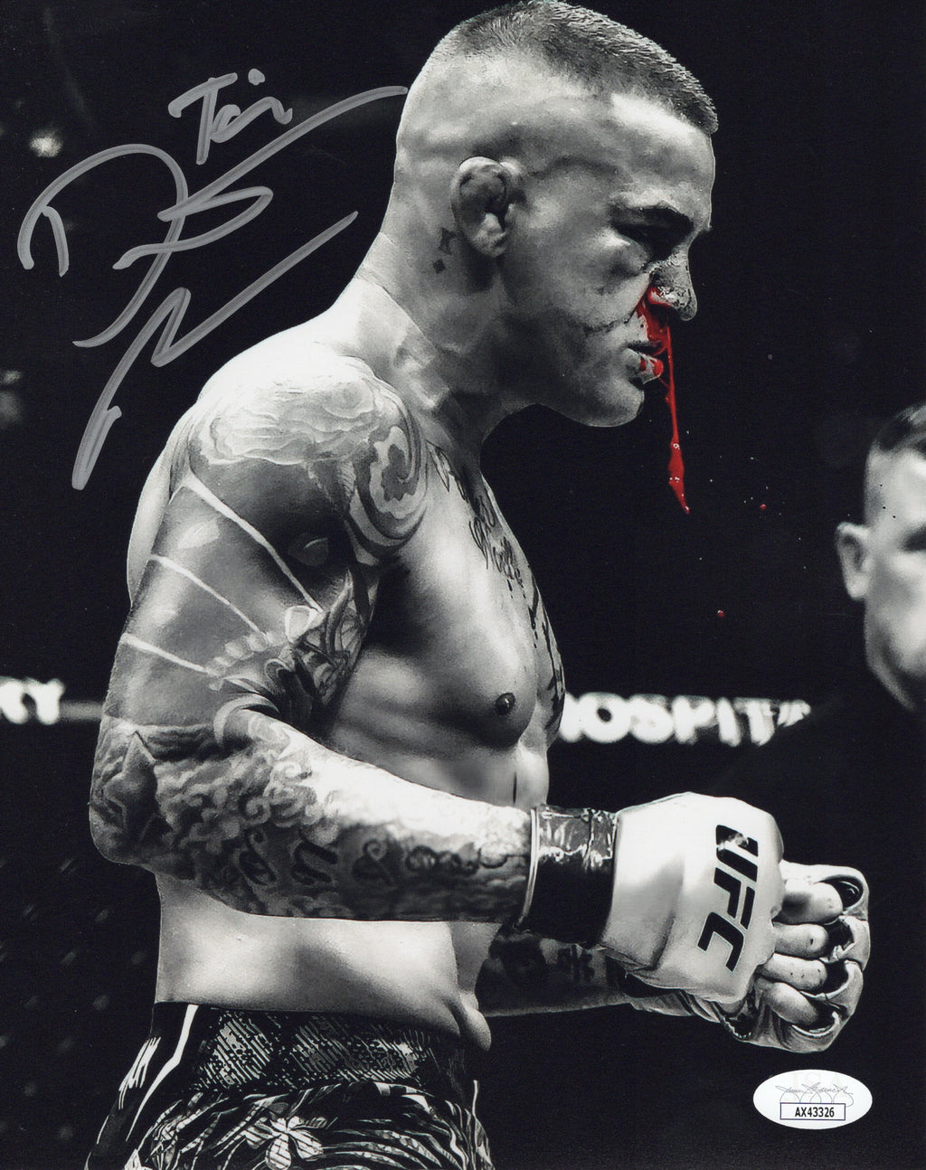 Dustin Poirier autographed inscribed 8x10 photo UFC JSA COA The Diamond