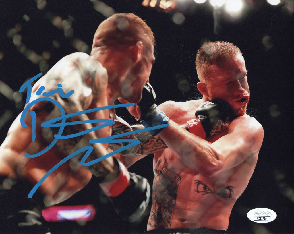 Dustin Poirier autographed inscribed 8x10 photo UFC JSA COA Justin Gaethje