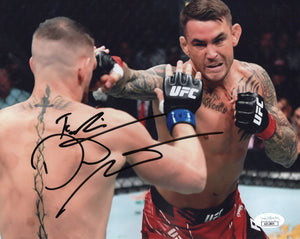 Dustin Poirier autographed inscribed 8x10 photo UFC JSA COA Justin Gaethje