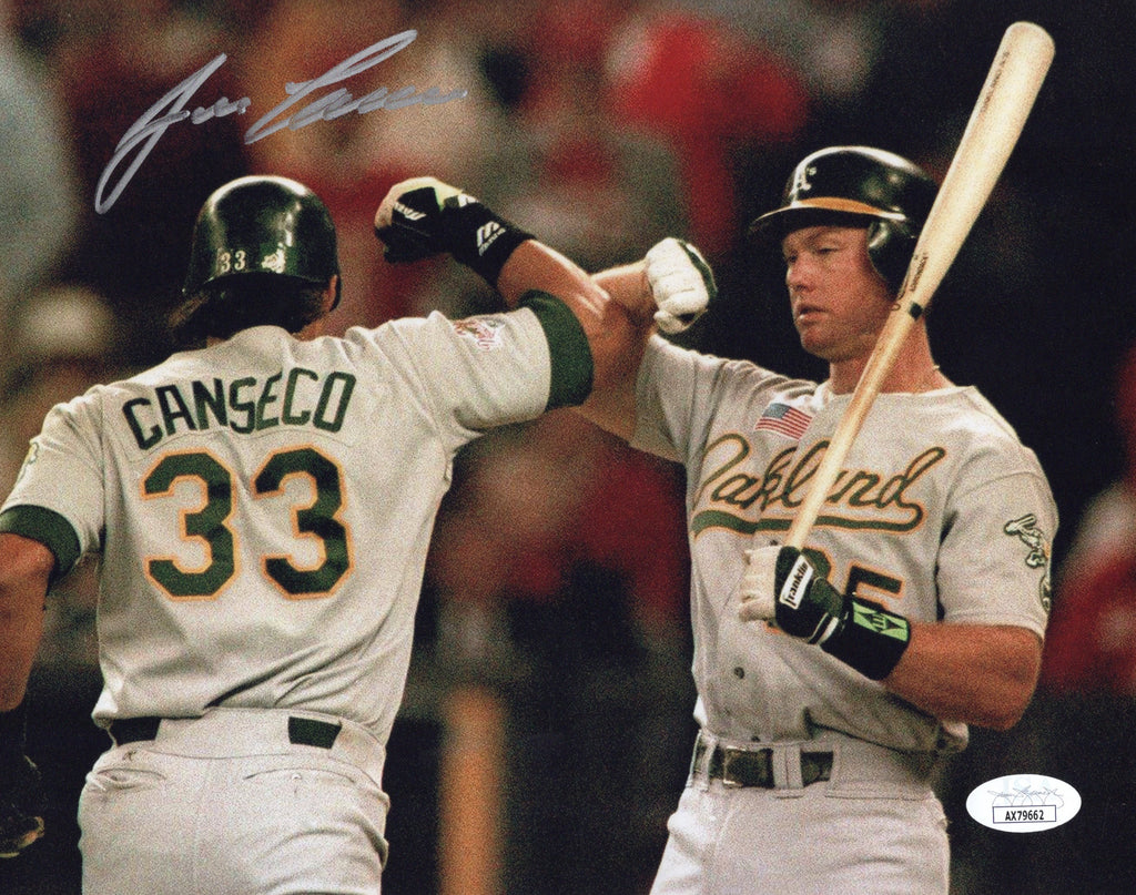 Jose Canseco autographed signed 8x10 photo MLB Oakland Athletics JSA COA