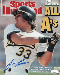 Jose Canseco autographed signed 8x10 photo MLB Oakland Athletics JSA COA