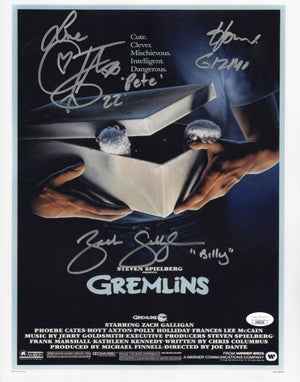 Howie Mandel Zach Galligan Corey Feldman inscribed signed 11x14 Gremlins JSA