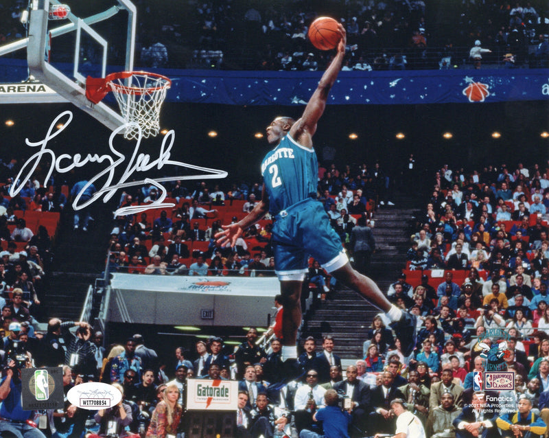 Larry Johnson autographed signed 8x10 photo NBA Charlotte Hornets JSA COA