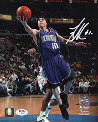 Mike Bibby autographed signed 8x10 NBA Sacramento Kings PSA COA