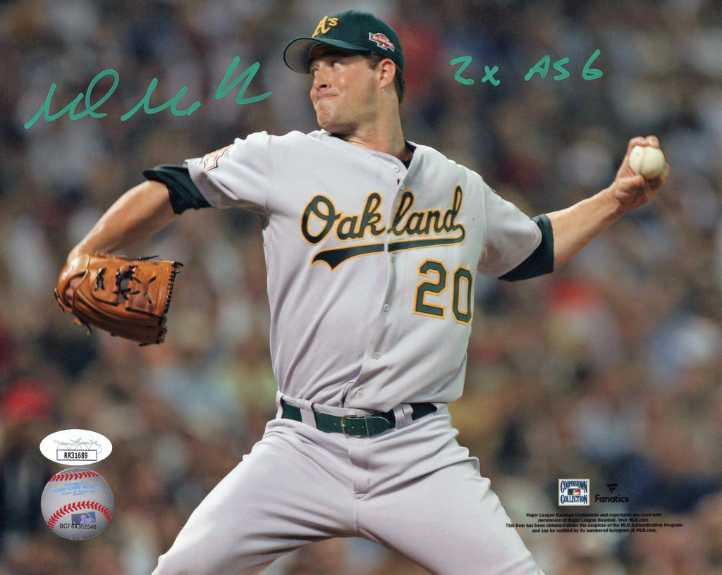 Mark Mulder inscribed signed 8x10 photo MLB Oakland Athletics JSA COA