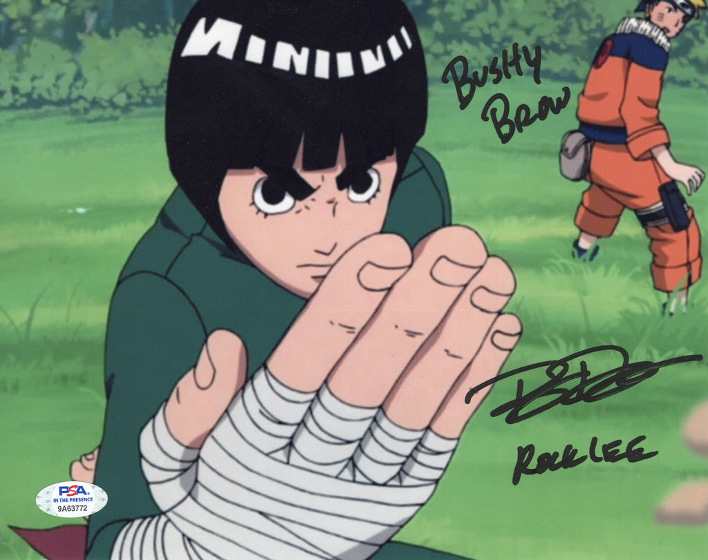 Brian Donovan Rock Lee autographed inscribed 8x10 photo PSA COA Naruto Shippuden