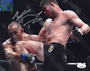 Michael Bisping autographed signed 8x10 photo Dan Henderson UFC JSA COA