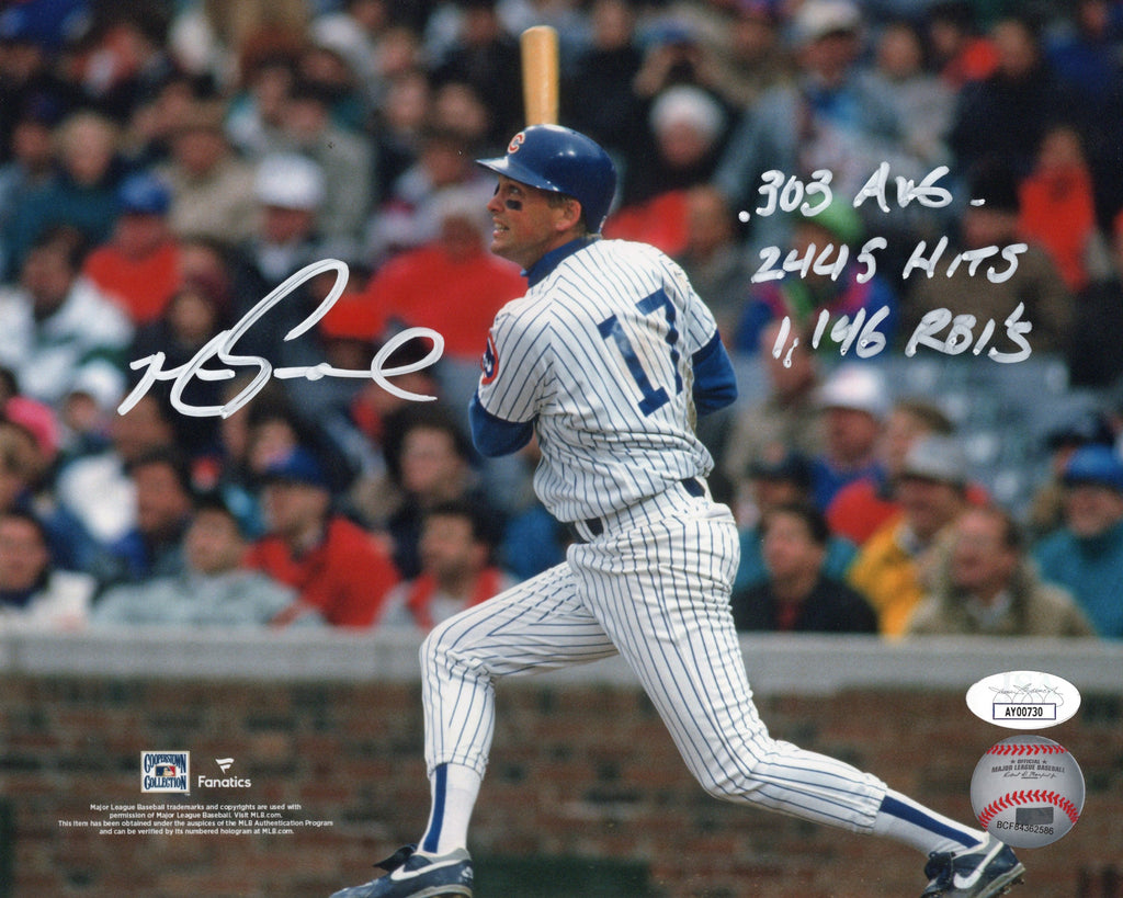 Mark Grace signed triple inscribed 8x10 photo MLB Chicago Cubs JSA COA