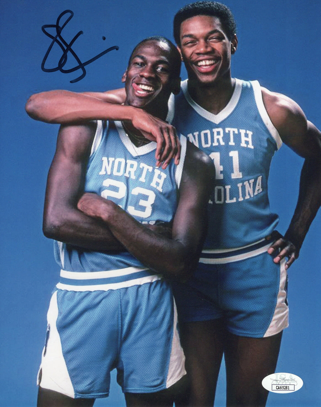 Sam Perkins signed autographed 8x10 photo NCAA North Carolina JSA