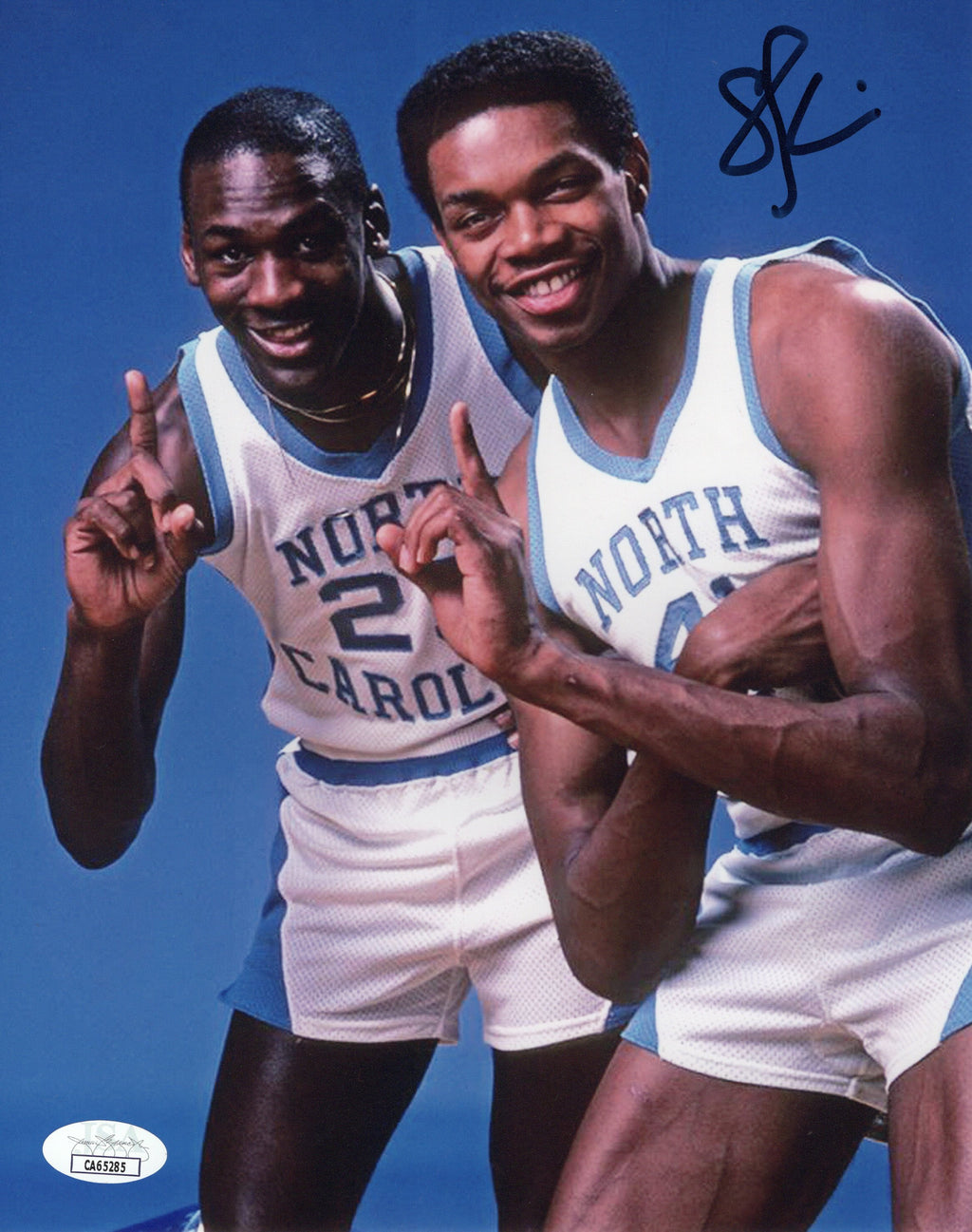 Sam Perkins signed autographed 8x10 photo NCAA North Carolina JSA