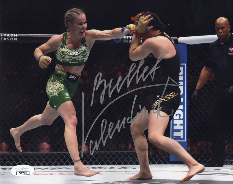 Valentina Shevchenko autographed inscribed 8x10 photo UFC The Bullet JSA COA Alexa Grasso