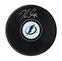 Jake Guentzel autographed signed logo puck NHL Tampa bay lightning JSA COA