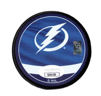 Jake Guentzel autographed signed logo puck NHL Tampa bay lightning JSA COA