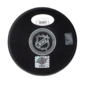 Cam York autographed signed logo puck NHL Philadelphia Flyers JSA COA