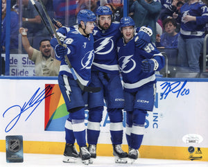 Emil Lilleberg & Nick Paul autographed signed 8x10 photo Tampa Bay Lightning JSA