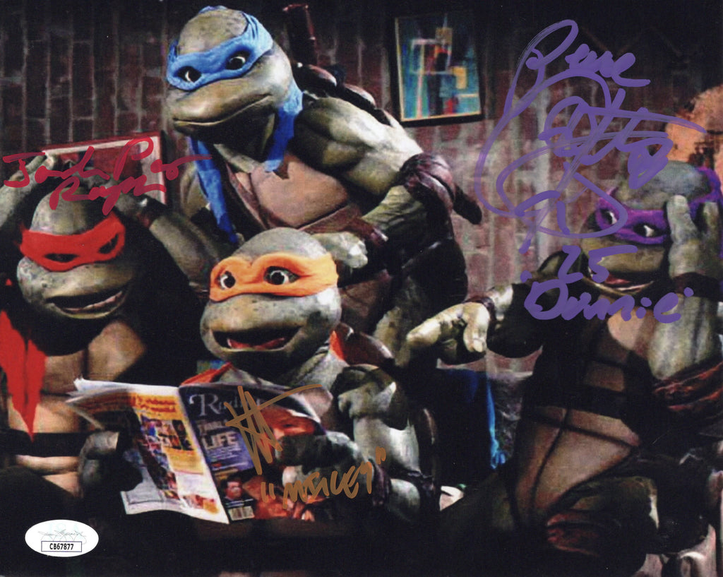 Feldman, Pais and Rist autographed signed inscribed 8x10 photo JSA COA TMNT