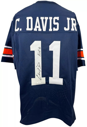 Chris Davis Jr autographed signed inscribed college jersey JSA COA