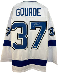 Yanni Gourde autographed signed inscribed jersey NHL Tampa Bay Lightning JSA COA