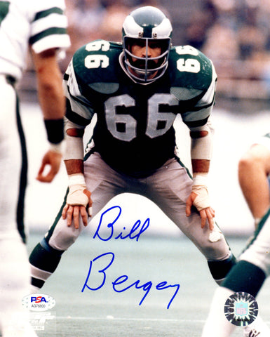 Bill Bergey autograph 8x10, Philadelphia Eagles, 4x Pro Bowl