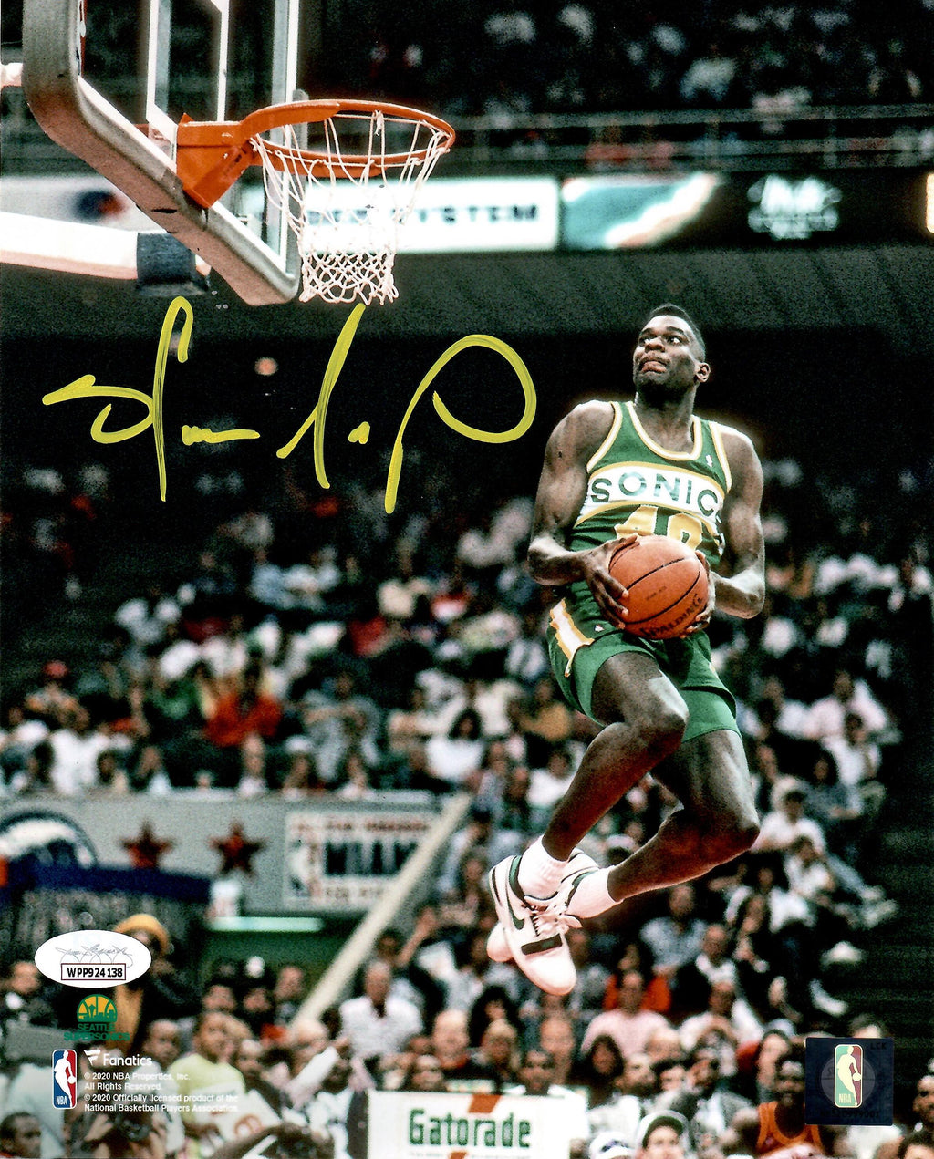 Shawn Kemp autographed signed 8x10 photo NBA Seattle Supersonics JSA COA - JAG Sports Marketing