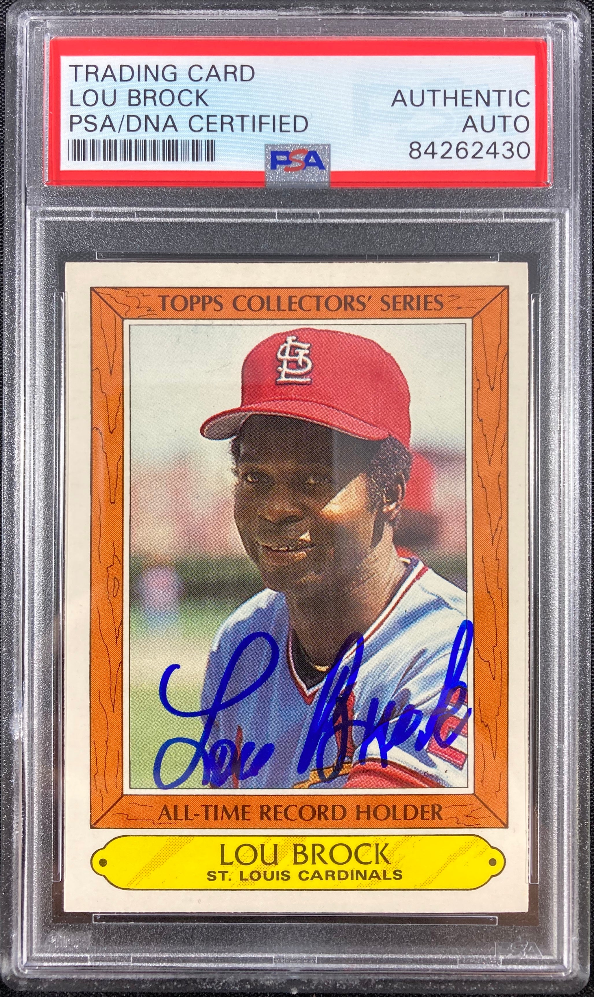 Lou Brock Autographed 3.5x5.5 Postcard St. Louis Cardinals SKU #106101 -  Mill Creek Sports