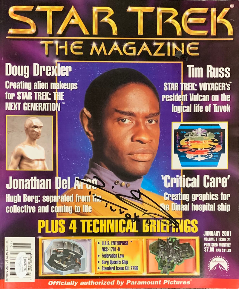 Tim Russ autographed signed inscribed Magazine JSA Star Trek Voyager Tuvok